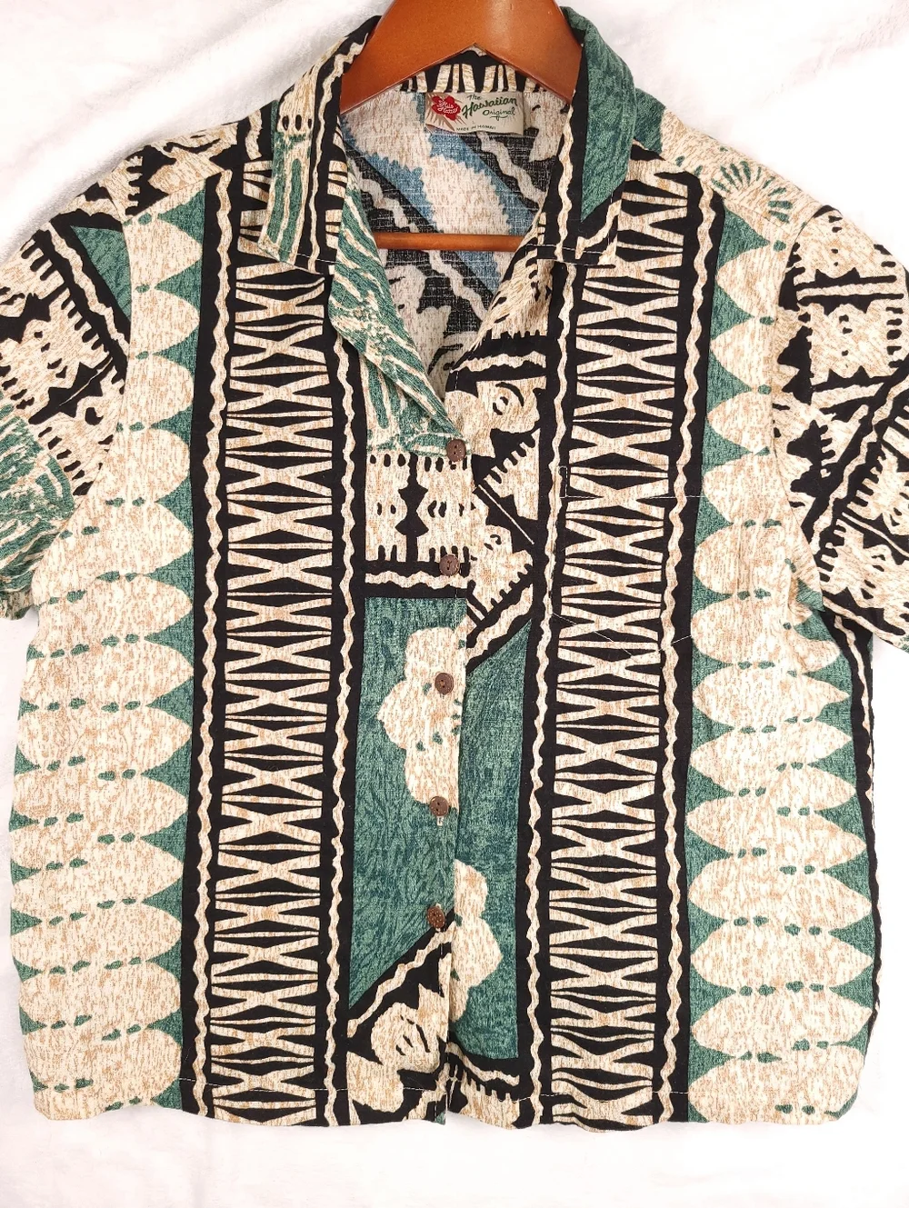 Hilo Hattie 100% Cotton The Hawaiian Original Short Sleeve Printed Shirt L